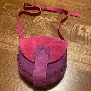 Adorable leather S&S crossbody